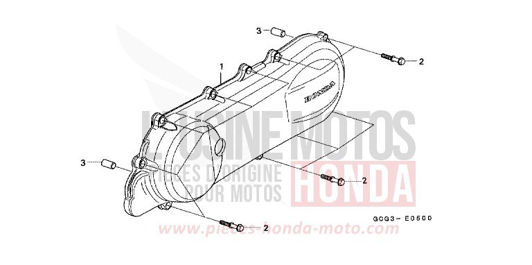 KURBELGEHAEUSEDECKEL, L. von CB1300 Super Bold'or ABS MURANO BLUE (PB292) von 1999